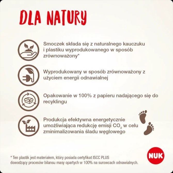 NUK - SMOCZKI 6-18m - FOR NATURE - 2 szt.