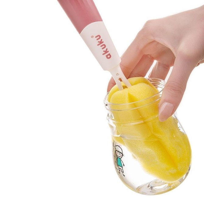 AKUKU SZCZOTKA DO BUTELEK Z WYMIENNĄ KOŃCÓWKĄ