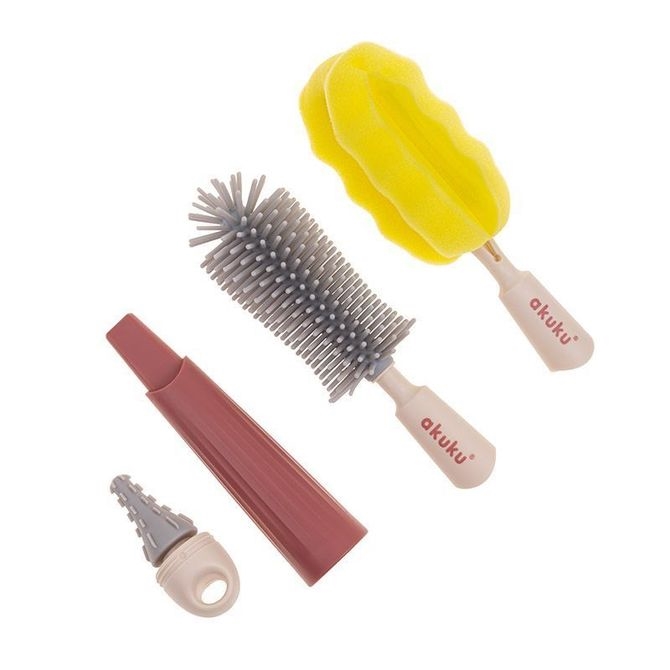 AKUKU SZCZOTKA DO BUTELEK Z WYMIENNĄ KOŃCÓWKĄ