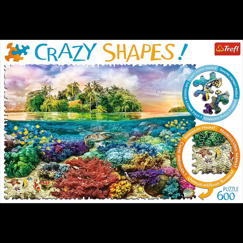 TREFL - PUZZLE 600 - CRAZY SHAPES TROPIKALNA WYSPA