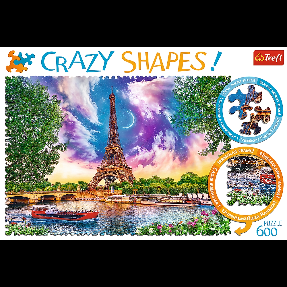 TREFL - PUZZLE 600 CRAZY SHAPES NIEBO NAD PARYŻEM