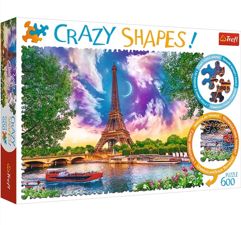 TREFL - PUZZLE 600 CRAZY SHAPES NIEBO NAD PARYŻEM