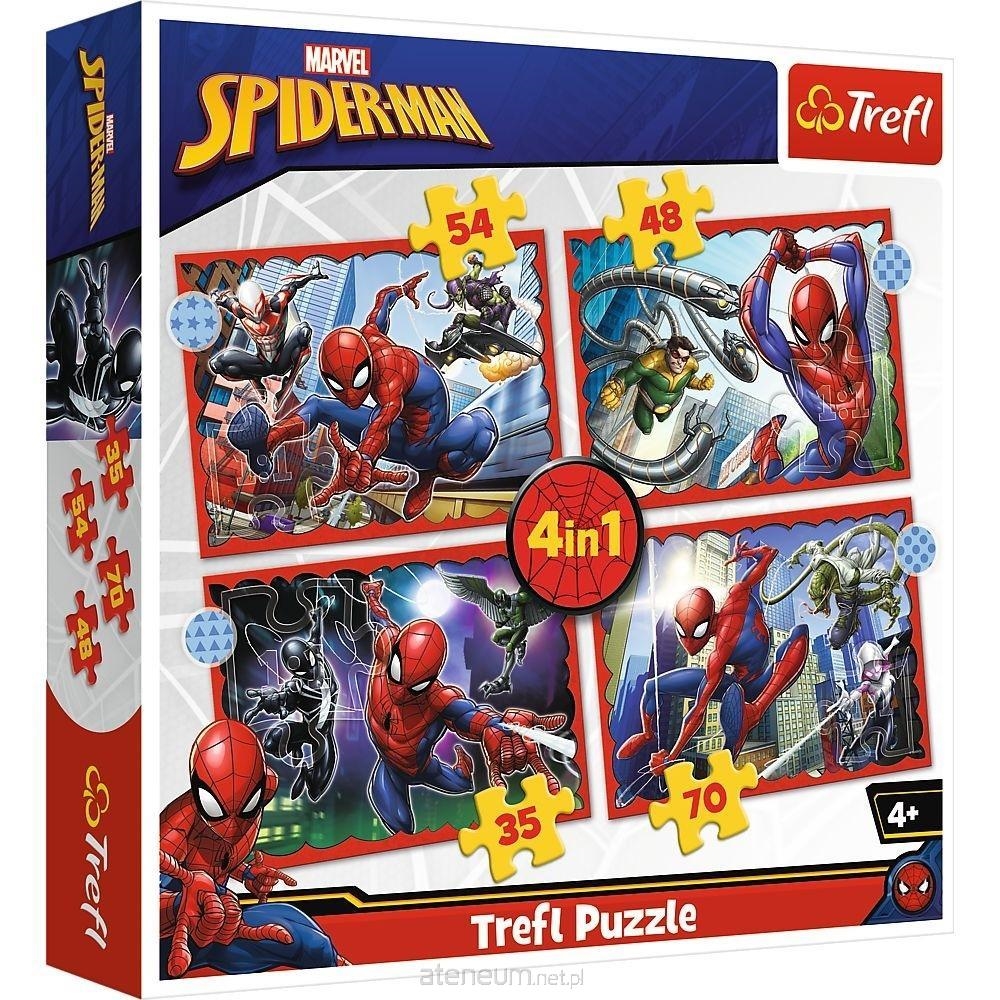 TREFL - PUZZLE 4w1 - SPIDER-MAN MARVEL - 34384
