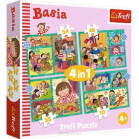 TREFL - PUZZLE 4w1 - PRZYGODY BASI - 34606