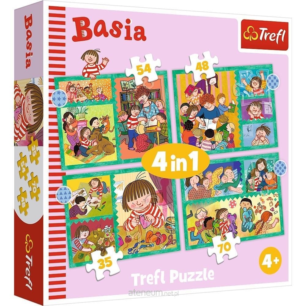 TREFL - PUZZLE 4w1 - PRZYGODY BASI - 34606