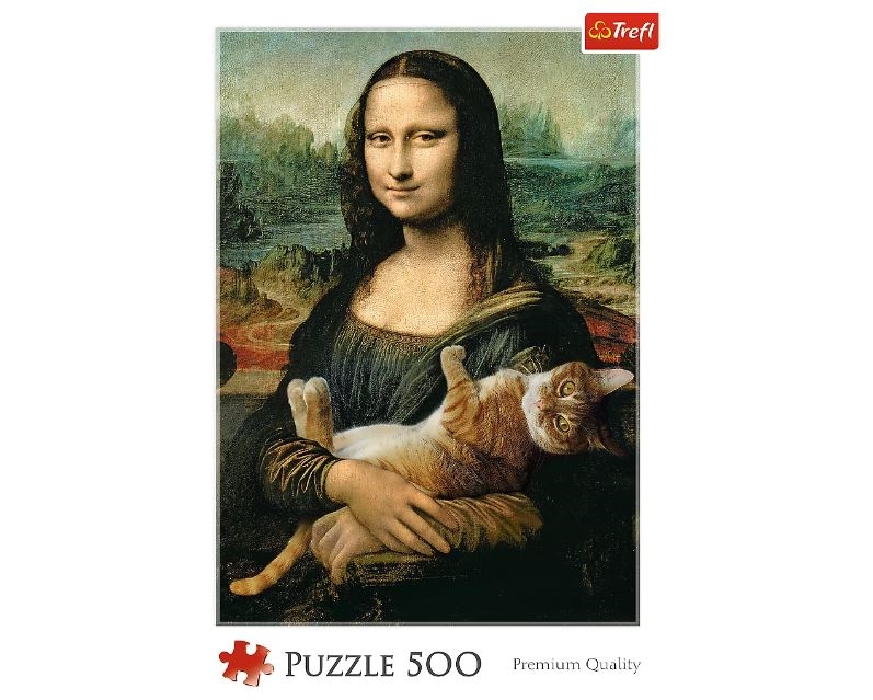 TREFL - PUZZLE 500 - MONA LISA I KOT MRUCZEK 37294
