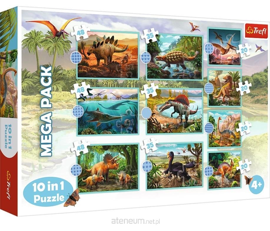 TREFL - PUZZLE 10w1 - W ŚWIECIE DINOZAURÓW - 90390