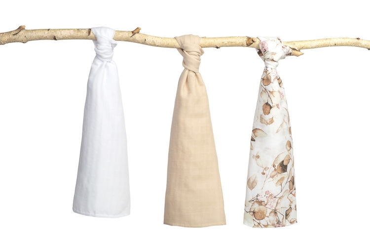 SENSILLO PIELUCHA MUŚLINOWA BEŻOWY 3 SZT