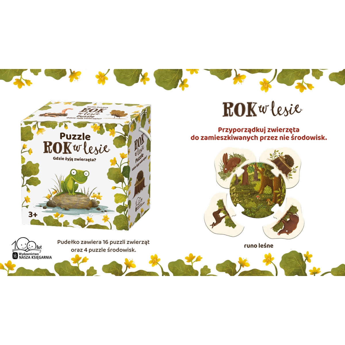 PUZZLE PUCIO ROK W LESIE GDZIE ŻYJĄ ZWIERZĘTA
