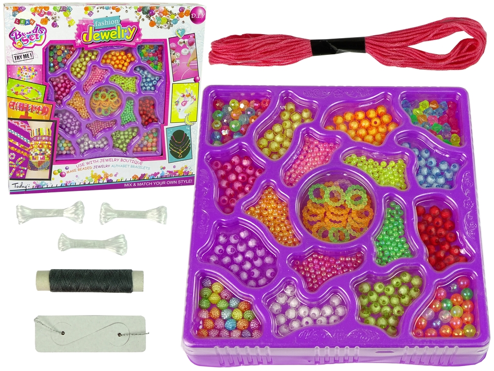 Zestaw Koralików Do Robienia Biżuterii 600 Element