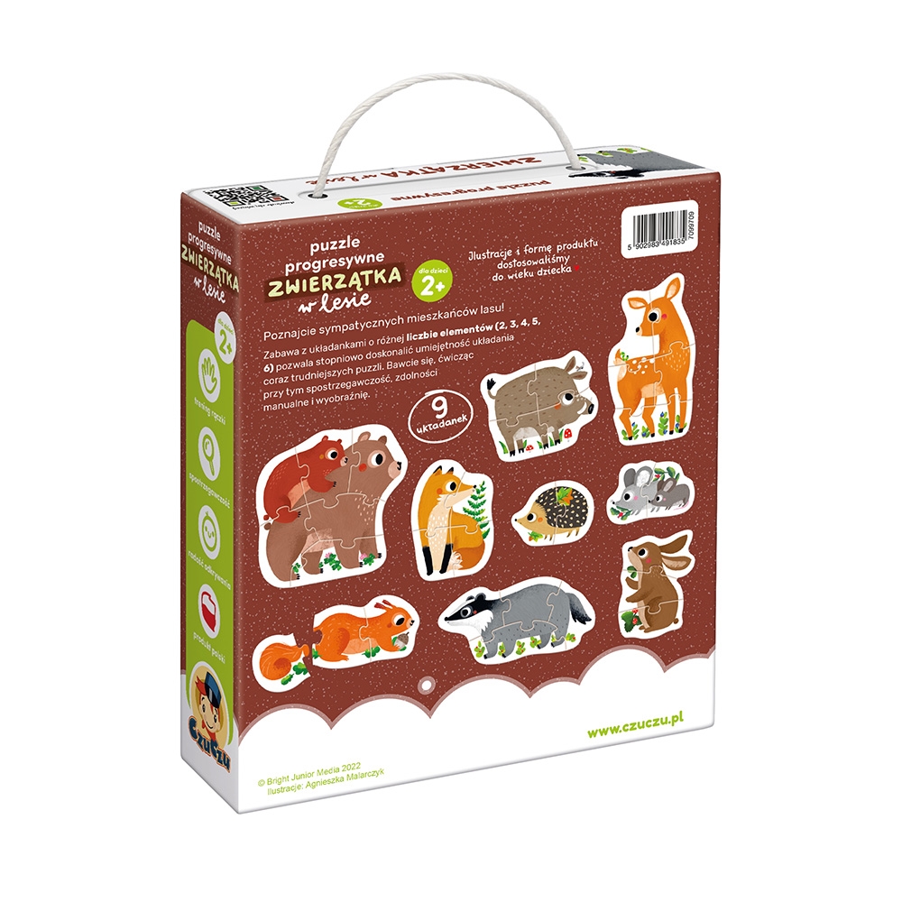 CZUCZU PUZZLE PROGREYSWNE ZWIERZATKA W LESIE