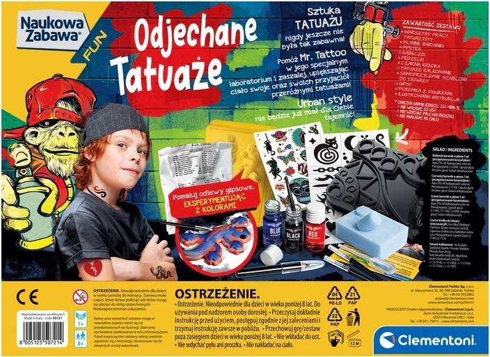 Naukowa Zabawa Odjechane Tatuaże Clementoni 50721