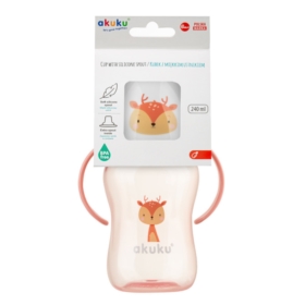 AKUKU - KUBEK Z MIĘKKIM USTNIKIEM - NIEKAPEK 240ML