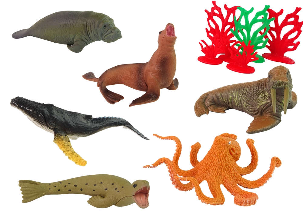 Zwierzęta Morskie Ryby Zestaw Figurki W Pudełku Ak