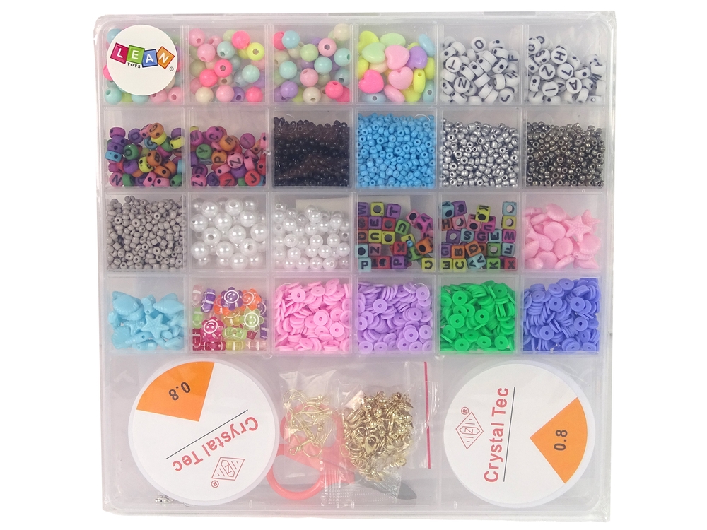 Zestaw Koralików Do Robienia Biżuterii Literki Zaw
