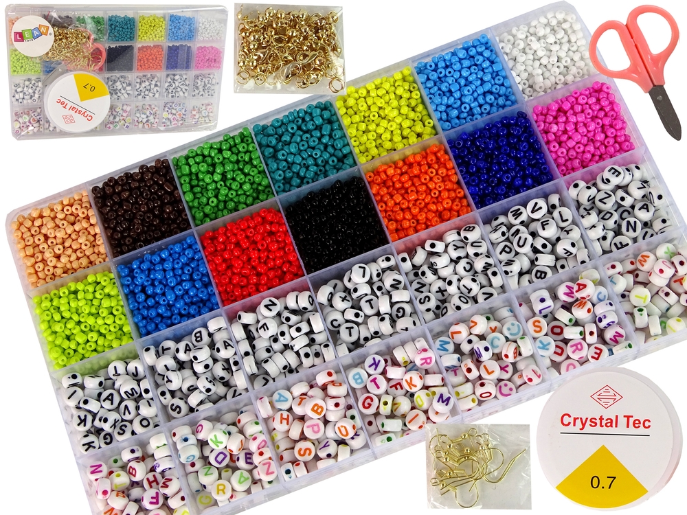 Zestaw Koralików Do Robienia Biżuterii Litery Słow