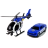 Zestaw Policja Laweta Ciężarówka Autko Helikopter