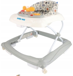 BABYMIX CHODZIK Z KIEROWNICĄ 47976 SZARY