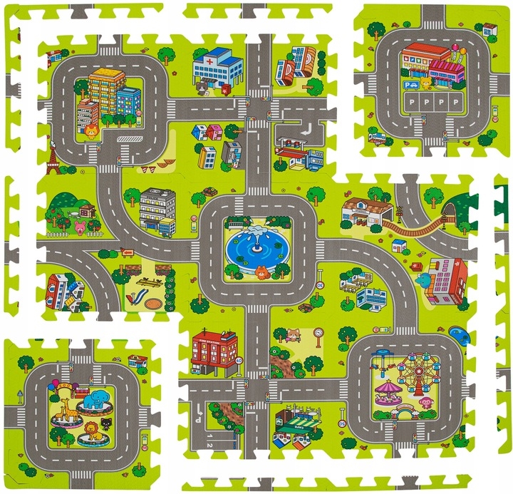 Mata puzzlowa 9elem.30x30 ulica 50190