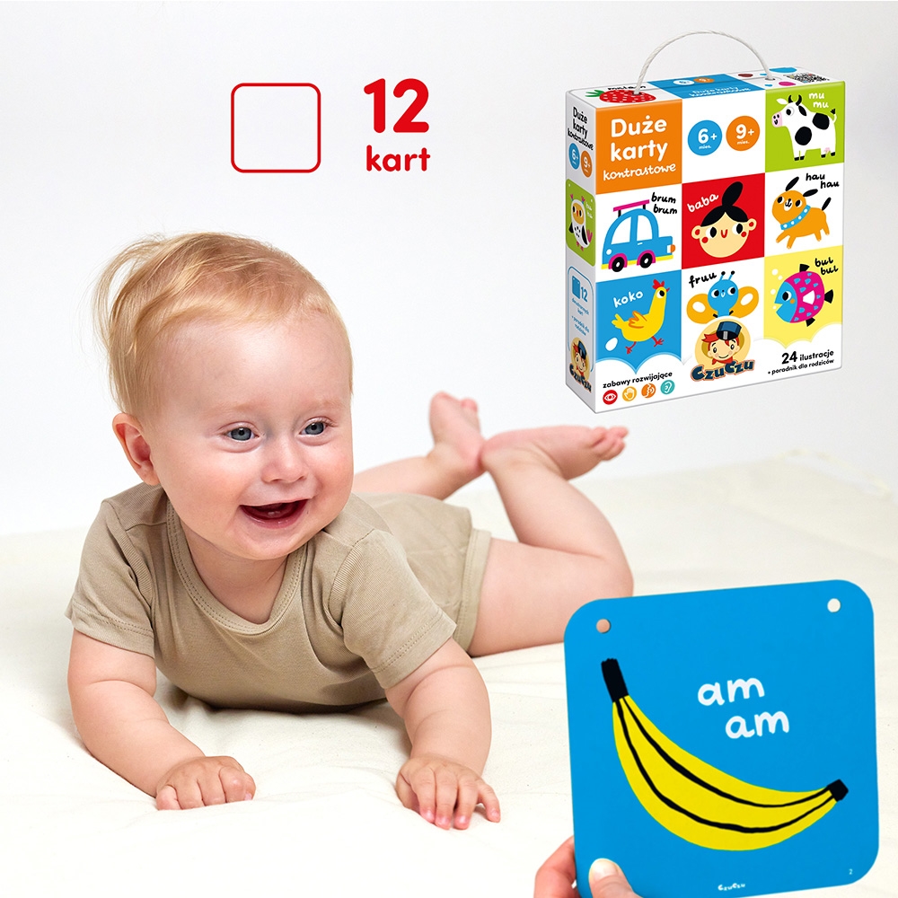 CZUCZU DUŻE KARTY KONTRASTOWE 6-9 M