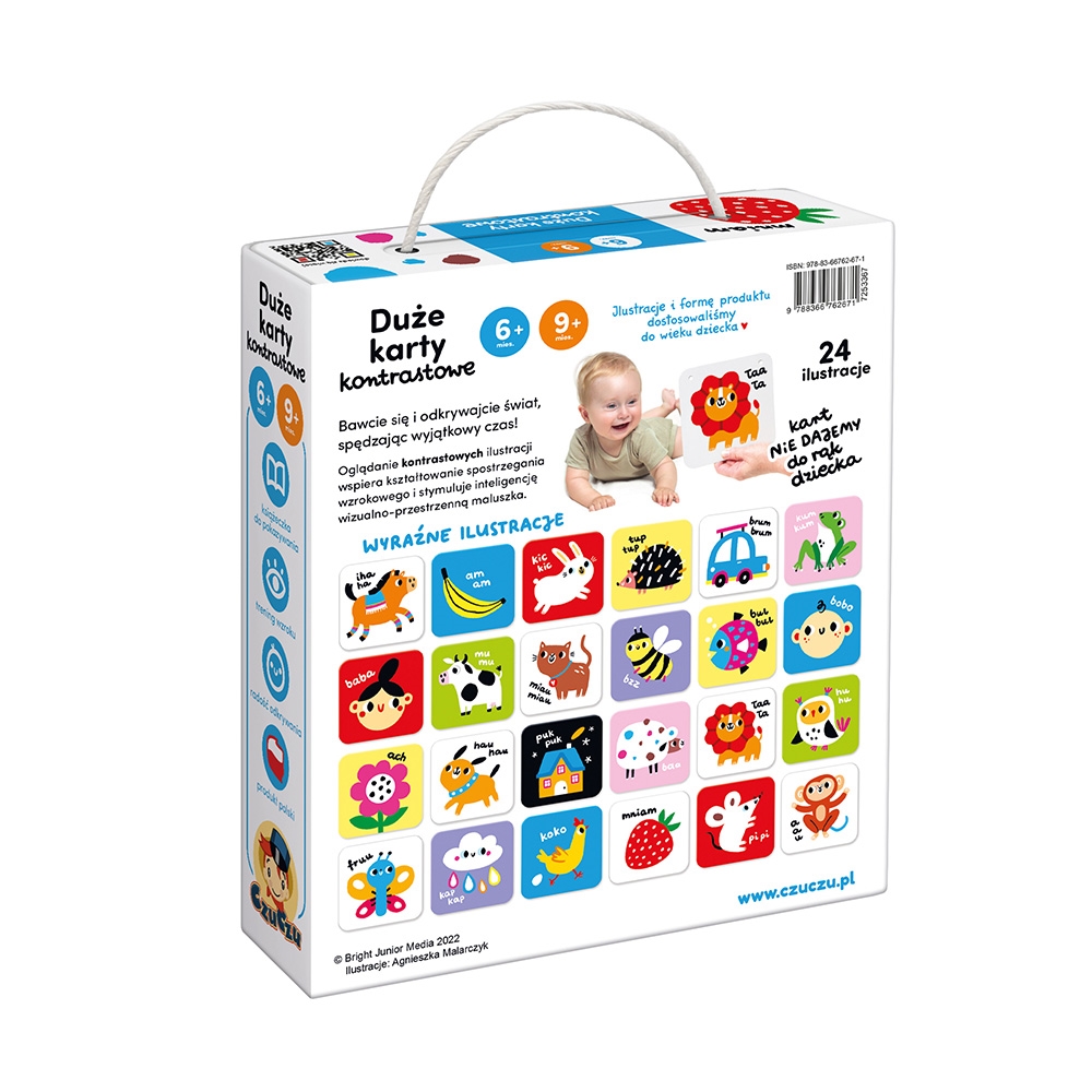 CZUCZU DUŻE KARTY KONTRASTOWE 6-9 M