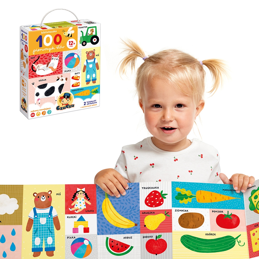 CZUCZU KSIĄŻECZKA EDUK 100 PIERWSZE SŁOWA 12M+
