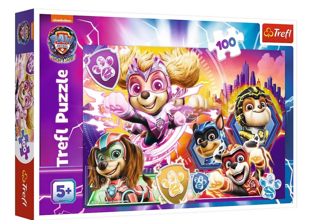 Puzzle 100el. Poznaj Mighty Pups Trefl 16460