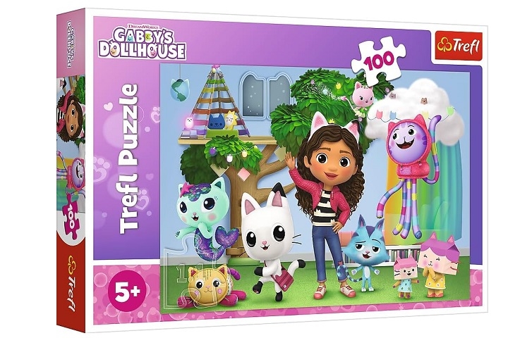 Puzzle - 100 - Koci Domek Gabi - Universal Gabbys
