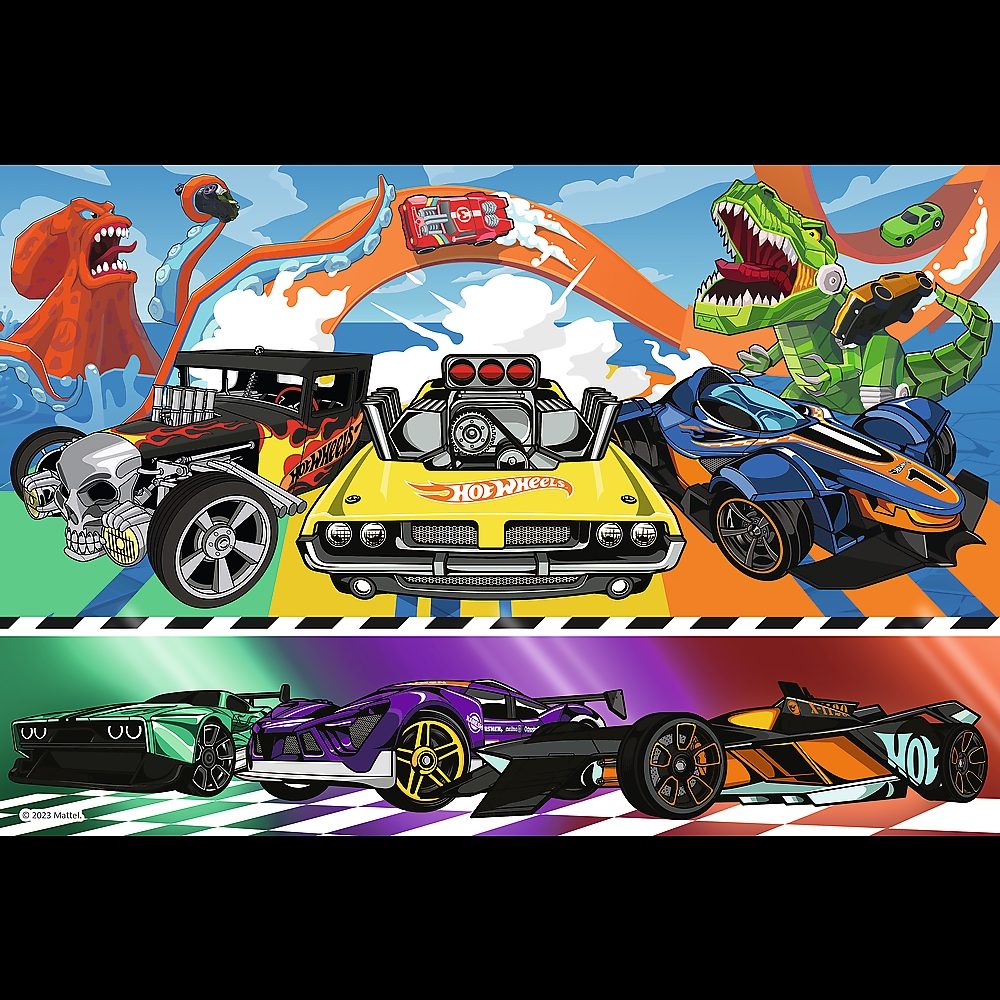 Puzzle - 100 - Pędzące samochody - Hot Wheels 1646