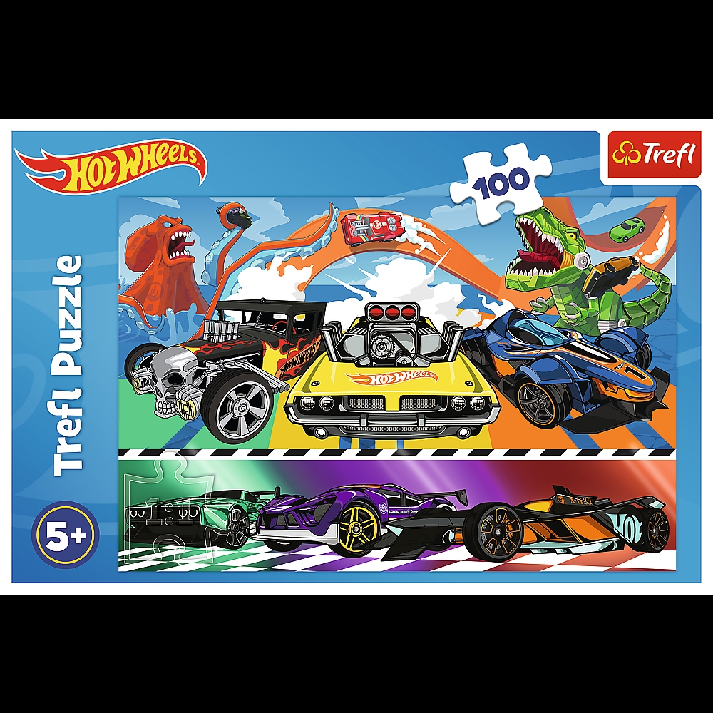 Puzzle - 100 - Pędzące samochody - Hot Wheels 1646