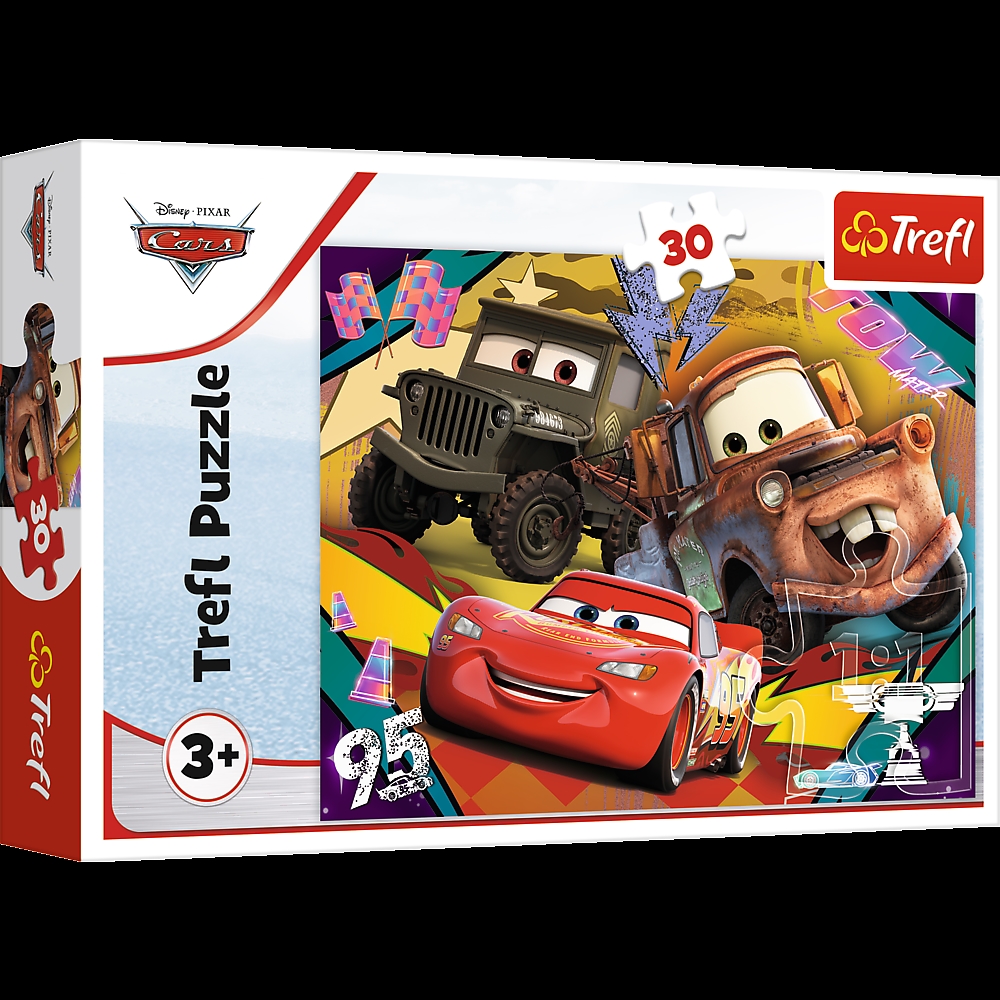 Puzzle - 30 - Rozpędzone samochody - Disney Cars 3
