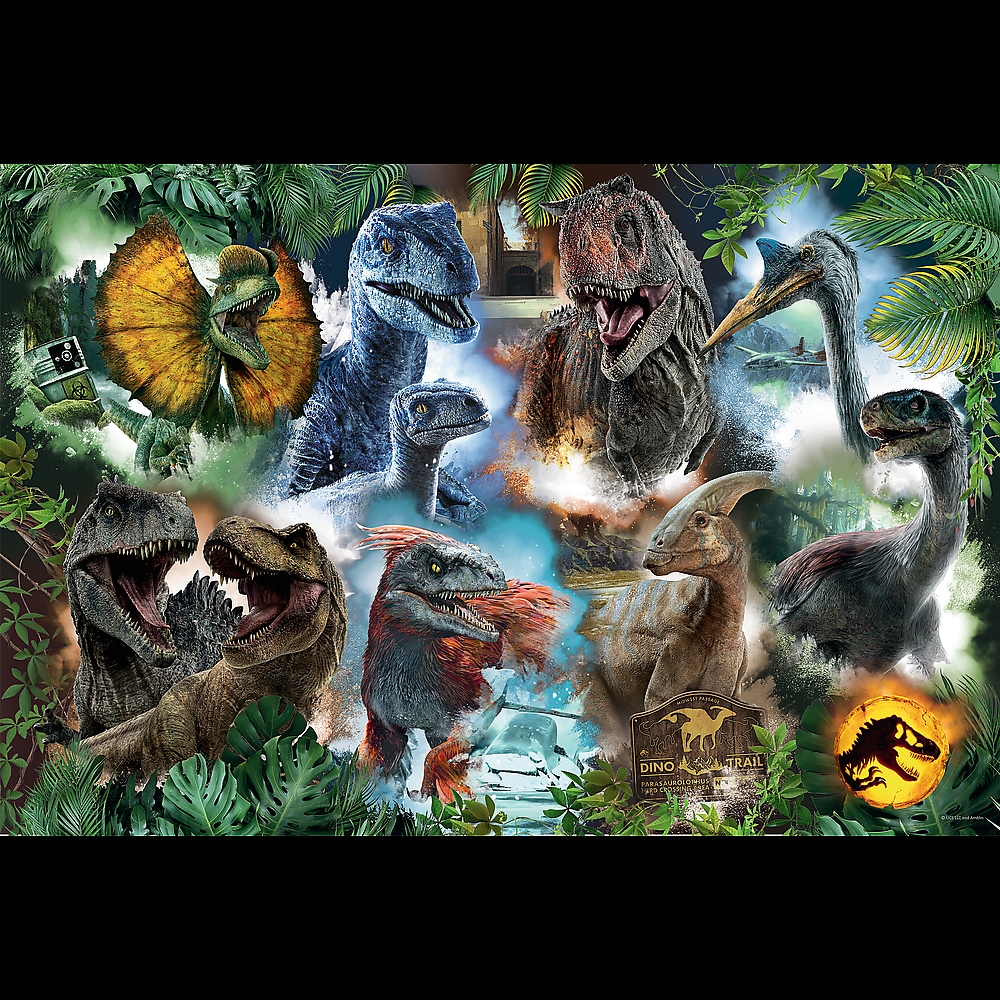 Puzzle - 300 - Ulubione dinozaury - Universal Jura