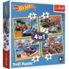 Puzzle - 4w1 - Pojazdy Hot Wheels - 34627