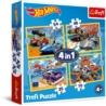 Puzzle - 4w1 - Pojazdy Hot Wheels - 34627