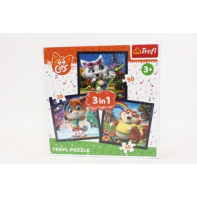 TREFL PUZZLE  POZNAJ UROCZE KOCIAKI