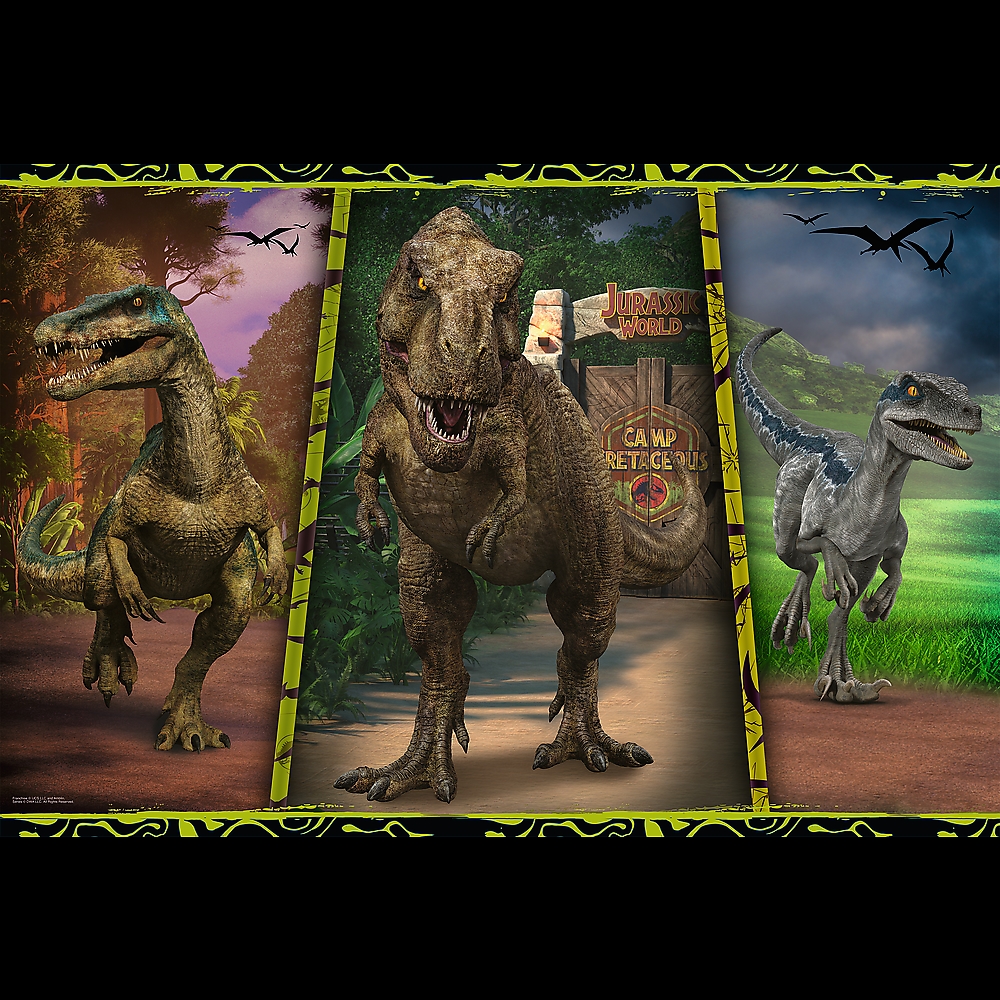 TREFL PUZZLE 104 XXL KOLOROWE DINOZAURY