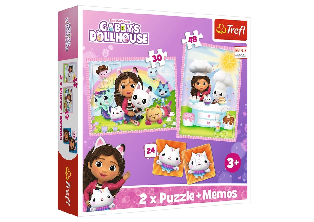 Puzzle - 2w1+memos - Gabi z Kocim Przyjacielem- Un