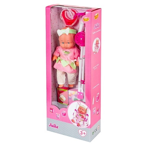 SMILY PLAY JULKA LALKA BOBAS 30CM W WÓZKU