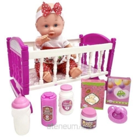 SMILY PLAY JULKA LALKA BOBAS 30CM Z ŁÓŻECZKIEM