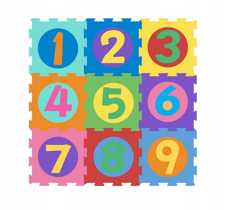 SMILY PLAY MATA PIANKOWA CYFRY