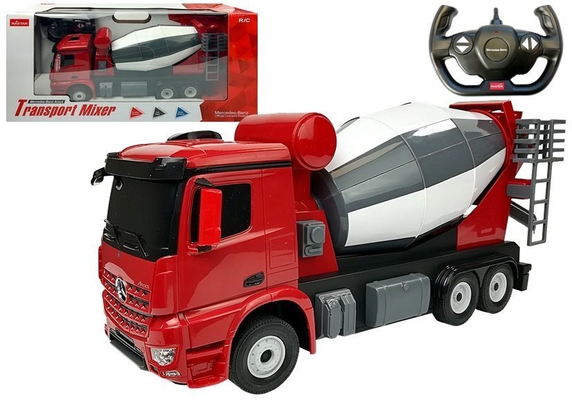 Auto R/C Mercedes-Benz Arocs Rastar 1:14 Czerwone