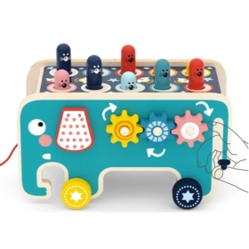 DREWNIANY SŁONIK EDUKACYJNY