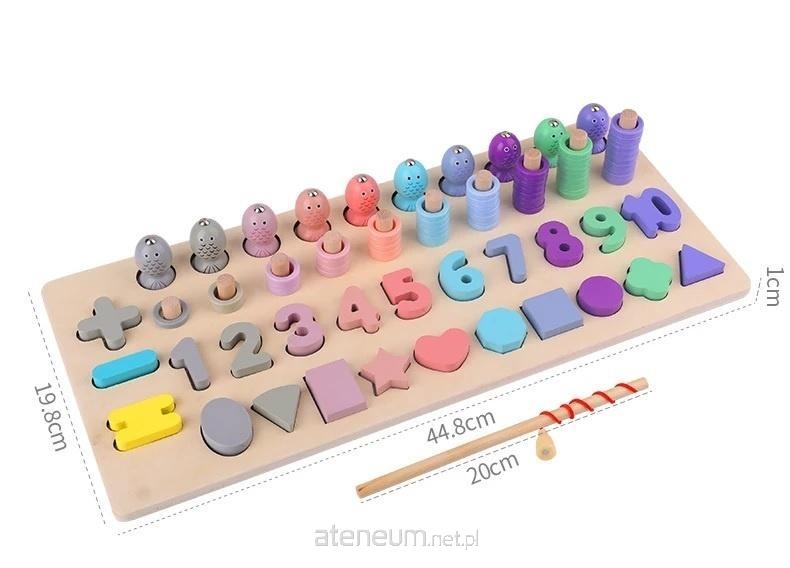 DREWNIANA MAGNETYCZNA UKŁADANKA MONTESSORI PASTELO