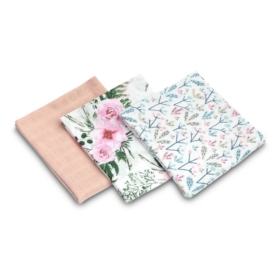 SENSILLO PIELUCHA MUŚLINOWA RÓŻOWA 3 SZT