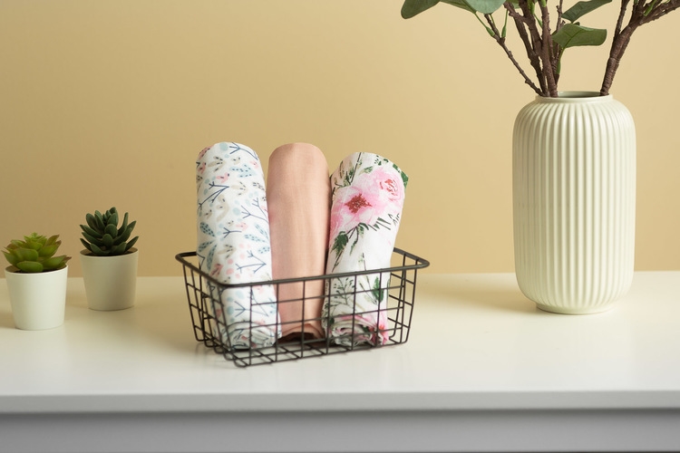 SENSILLO PIELUCHA MUŚLINOWA RÓŻOWA 3 SZT