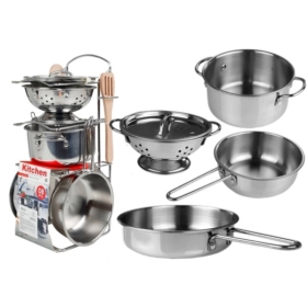Zestaw Garnków i Patelni Ze Stali Nierdzewnej 8 El