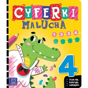 CYFERKI MALUCHA , UCZE KOLORUJE NAKLEJAM