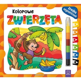 KOLOROWE ZWIERZĘTA KREDKA SEGMENTOWA