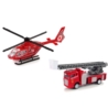 Zestaw Autek Straż Pożarna Drabina Naciąg Helikopt