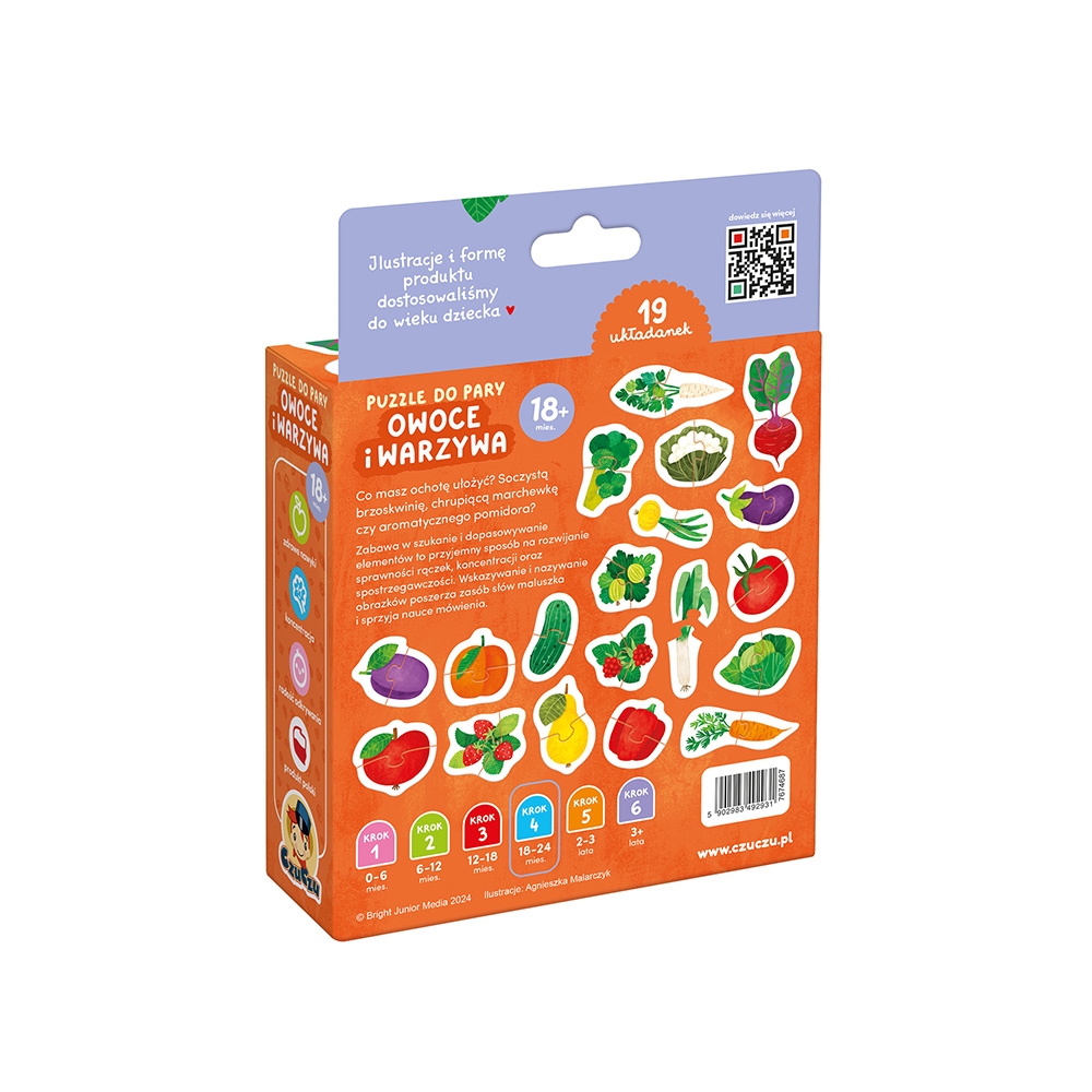 CZUCZU PUZZLE DO PARY OWOCE I WARZYWA